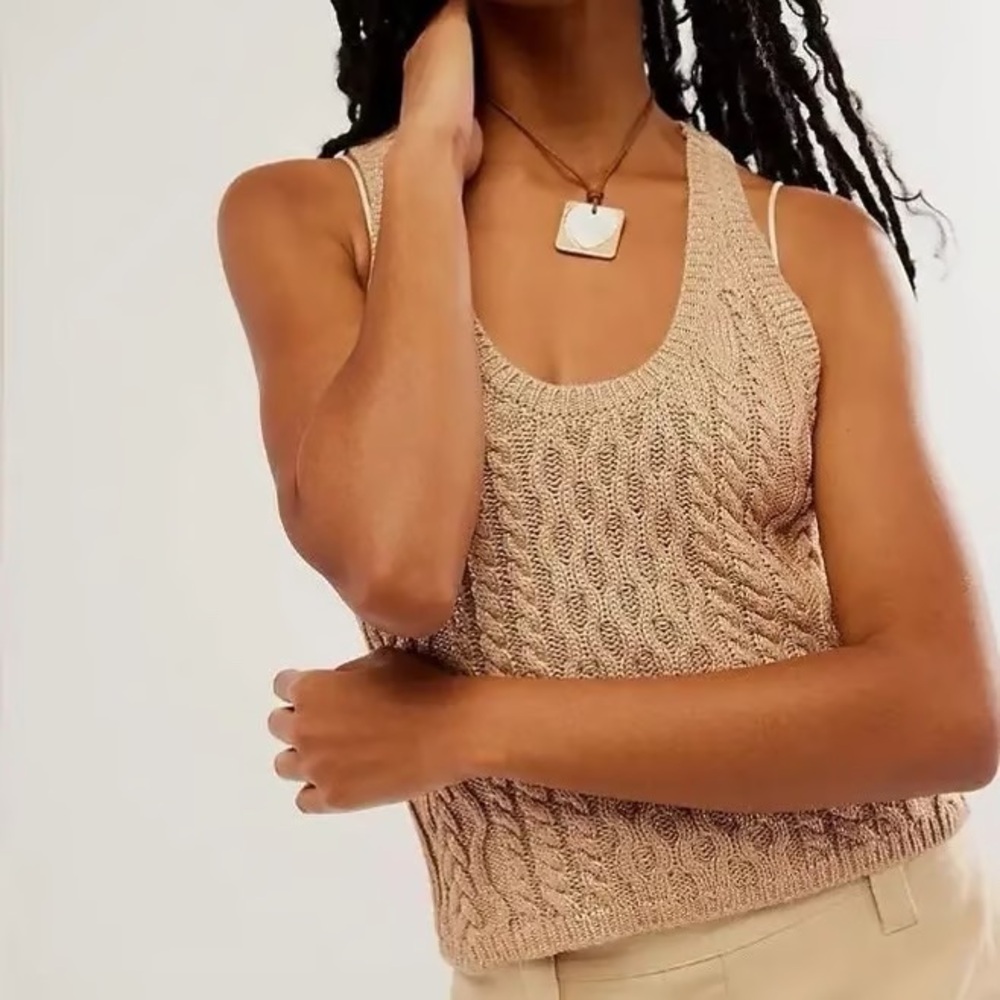 Free People High Tide Foil Print Tank